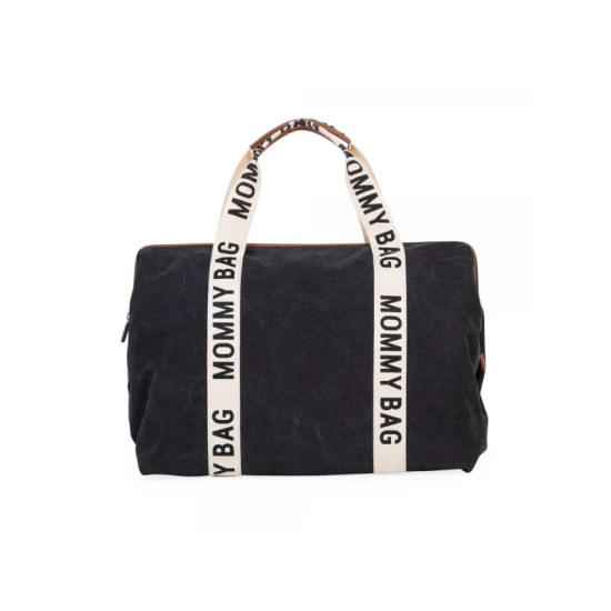 Childhome Mommy Bag Canvas Black – prebaľovacia taška 55×30×40 cm