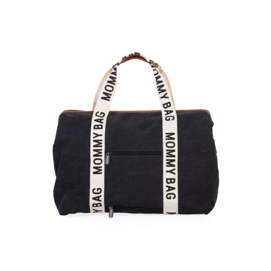 Childhome Mommy Bag Canvas Black – prebaľovacia taška 55×30×40 cm