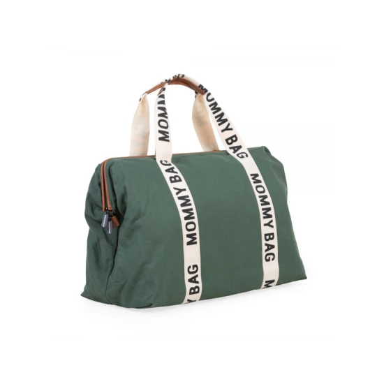 Childhome Mommy Bag Canvas Green – prebaľovacia taška 55×30×40 cm
