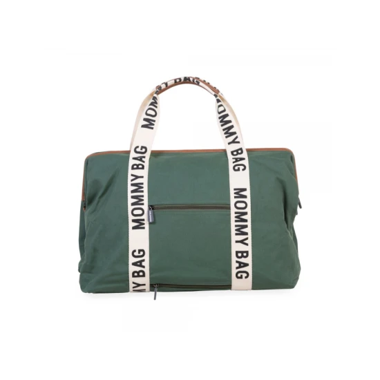 Childhome Mommy Bag Canvas Green – prebaľovacia taška 55×30×40 cm
