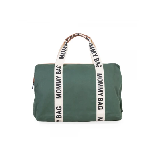 Childhome Mommy Bag Canvas Green – prebaľovacia taška 55×30×40 cm