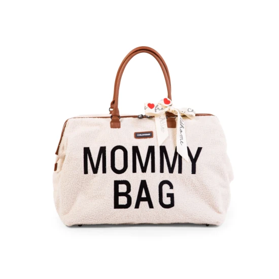 Childhome Mommy Bag Teddy Off White – prebaľovacia taška 55×30×40 cm