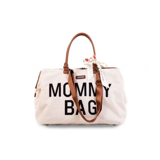 Childhome Mommy Bag Teddy Off White – prebaľovacia taška 55×30×40 cm