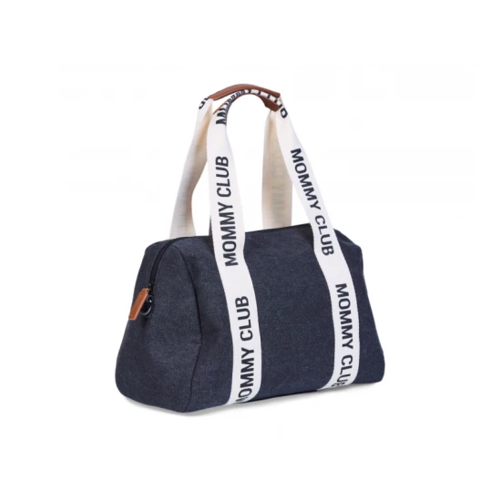 Childhome Mommy Club Signature Canvas Black – prebaľovacia taška 38×27×21 cm
