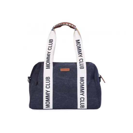 Childhome Mommy Club Signature Canvas Black – prebaľovacia taška 38×27×21 cm