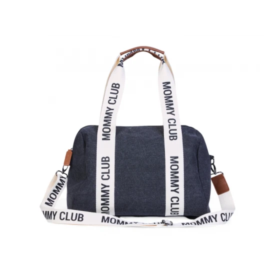 Childhome Mommy Club Signature Canvas Black – prebaľovacia taška 38×27×21 cm