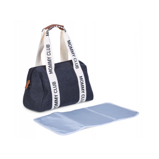 Childhome Mommy Club Signature Canvas Black – prebaľovacia taška 38×27×21 cm