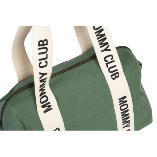 Childhome Mommy Club Signature Canvas Green – prebaľovacia taška 38×27×21 cm