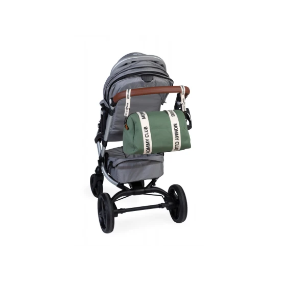 Childhome Mommy Club Signature Canvas Green – prebaľovacia taška 38×27×21 cm