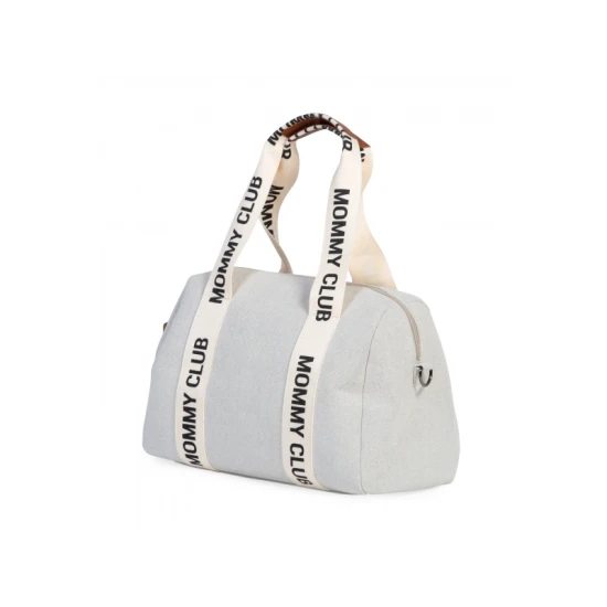 Childhome Mommy Club Signature Canvas Off White – prebaľovacia taška 38×27×21 cm