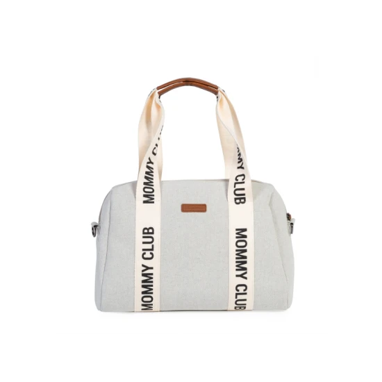 Childhome Mommy Club Signature Canvas Off White – prebaľovacia taška 38×27×21 cm