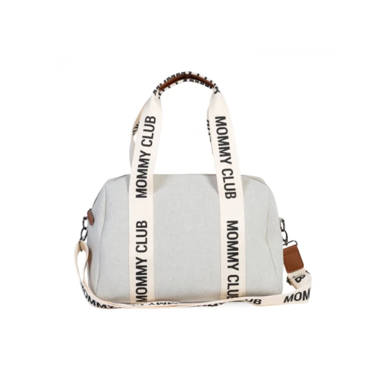 Childhome Mommy Club Signature Canvas Off White – prebaľovacia taška 38×27×21 cm