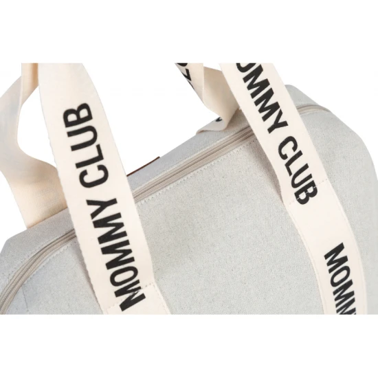 Childhome Mommy Club Signature Canvas Off White – prebaľovacia taška 38×27×21 cm