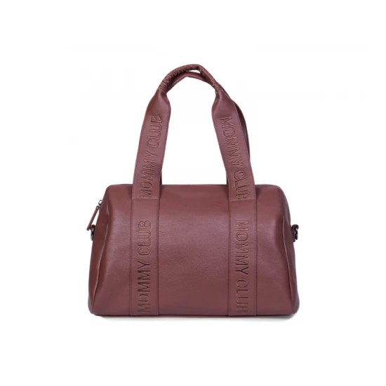 Childhome Mommy Club Signature Vegan Leather Dark Brown – prebaľovacia taška 38×27×21 cm