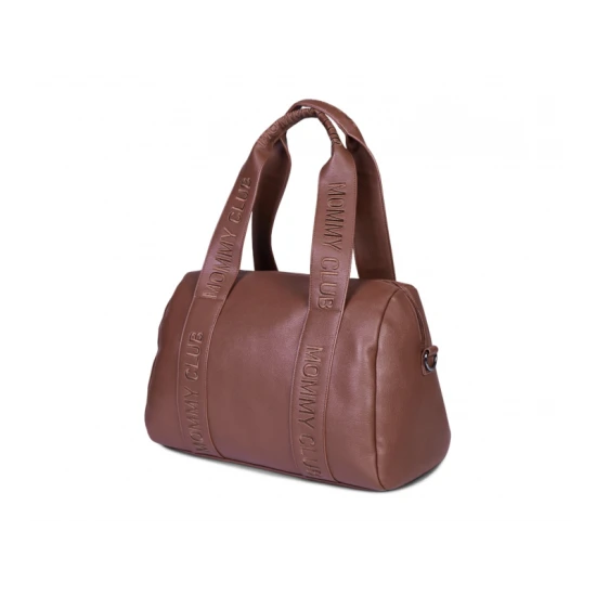 Childhome Mommy Club Signature Vegan Leather Dark Brown – prebaľovacia taška 38×27×21 cm