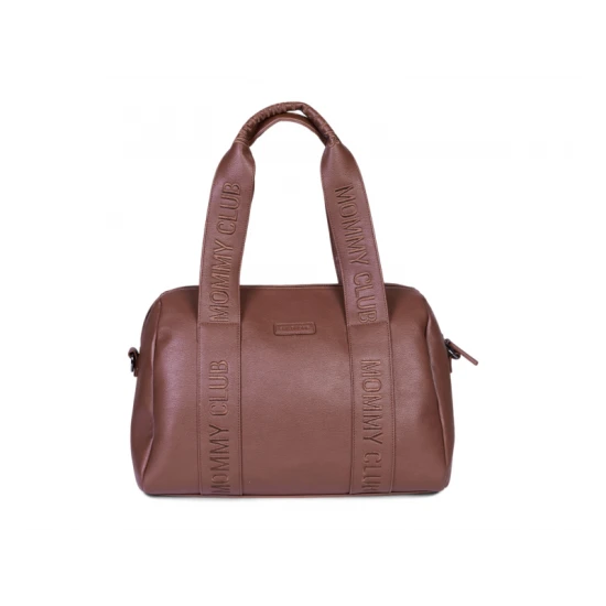 Childhome Mommy Club Signature Vegan Leather Dark Brown – prebaľovacia taška 38×27×21 cm