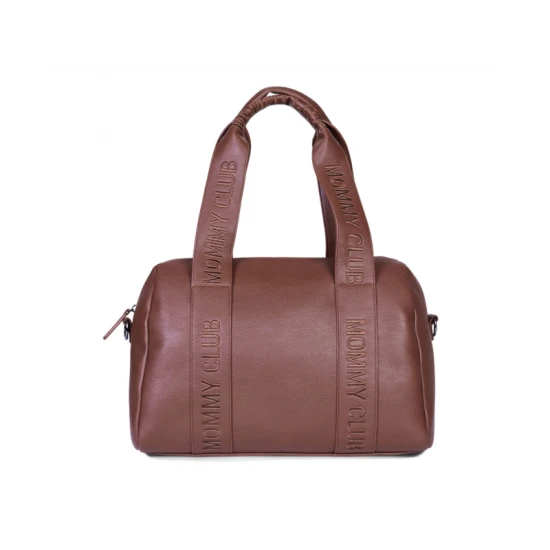 Childhome Mommy Club Signature Vegan Leather Dark Brown – prebaľovacia taška 38×27×21 cm