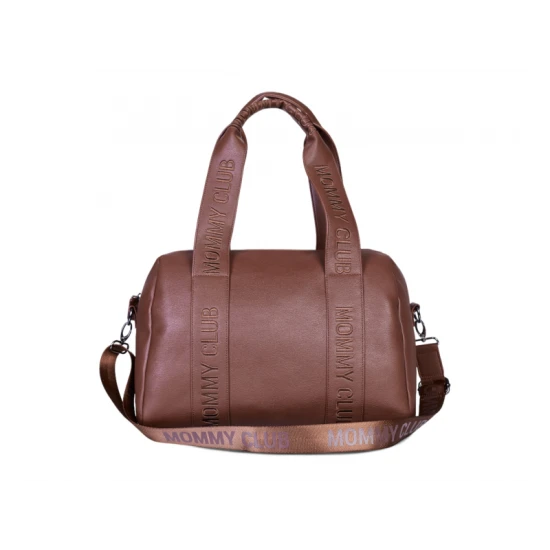 Childhome Mommy Club Signature Vegan Leather Dark Brown – prebaľovacia taška 38×27×21 cm