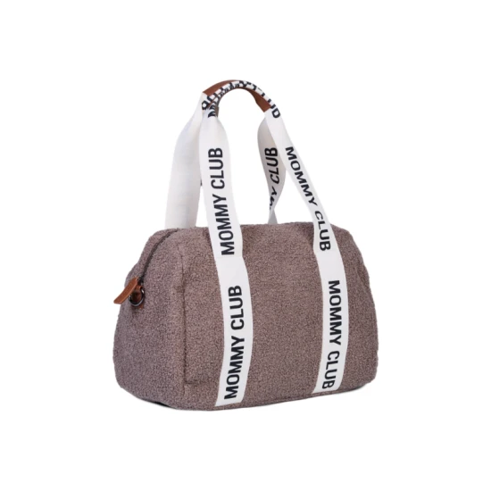 Childhome Mommy Club Signature Teddy Soft Brown – prebaľovacia taška 38×27×21 cm