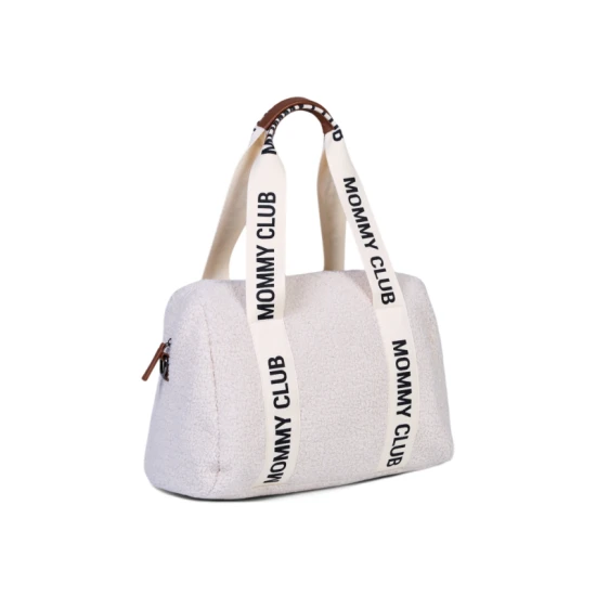Childhome Mommy Club Signature Teddy Off White – prebaľovacia taška 38×27×21 cm