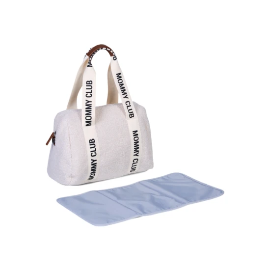 Childhome Mommy Club Signature Teddy Off White – prebaľovacia taška 38×27×21 cm