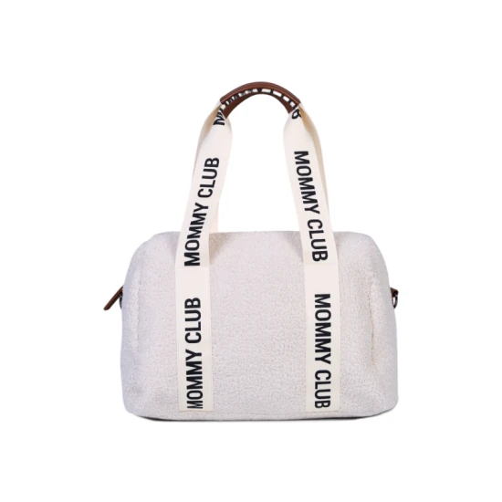Childhome Mommy Club Signature Teddy Off White – prebaľovacia taška 38×27×21 cm