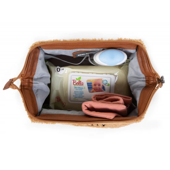 Childhome Baby Necessities Teddy Beige – toaletná taška 27×13×15 cm