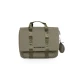 Childhome Canvas Khaki – školská taška s reflexnou pláštenkou 39×31×12 cm