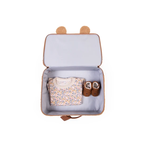 Childhome Teddy Beige – detský cestovný kufor 40×30×15 cm