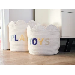 Kôš na hračky Kvetina Off White 35x35x35 cm