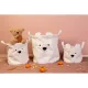 Kôš na hračky Teddy Off White 25x20x20 cm