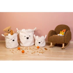 Kôš na hračky Teddy Off White 25x20x20 cm