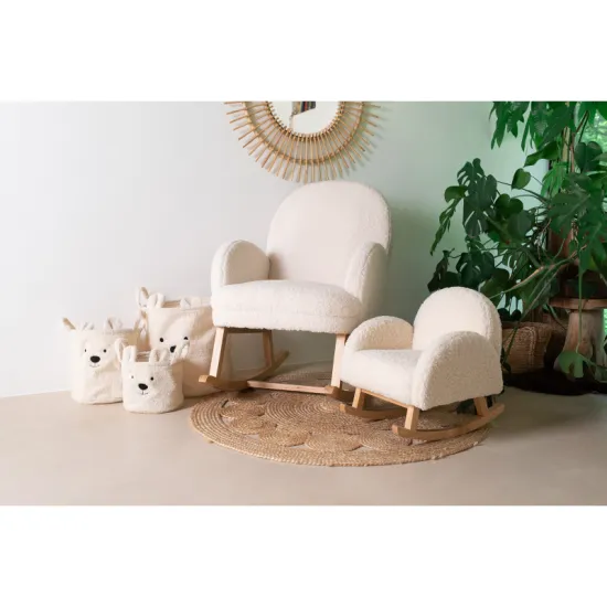 Kôš na hračky Teddy Off White 30x30x30 cm