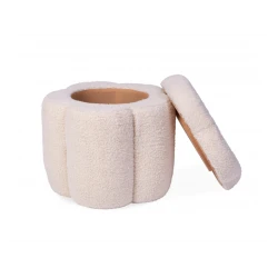 Box na hračky 2v1 Kvetina Off White