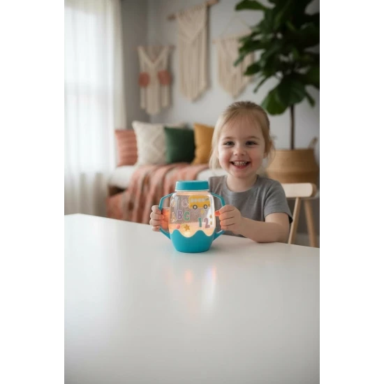 Svietiaca ABC senzorická fľaša s doplnkami