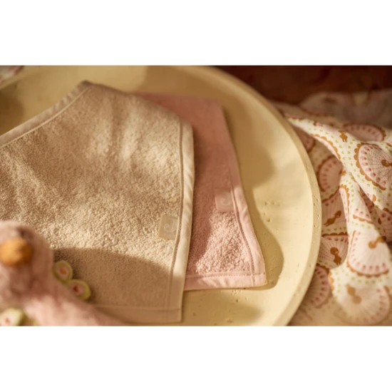 Podbradník bandana 2ks Silk Rose / Sand