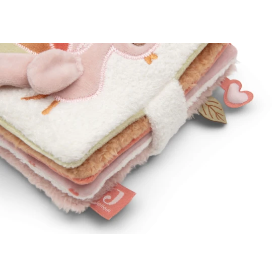 Textilná knižka s aktivitami Soft Plumes – Jollein 221-001-68200