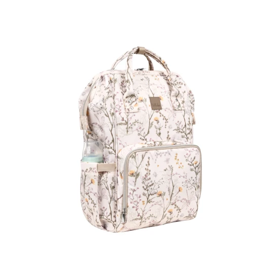 Prebaľovací batoh Siena Luxe Secret Garden Beige - KikkaBoo 31108020119KB