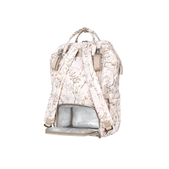 Prebaľovací batoh Siena Luxe Secret Garden Beige - KikkaBoo 31108020119KB