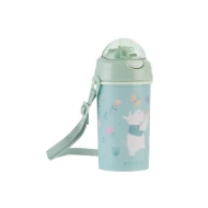 Hrnček so silikónovou slamkou a popruhom 450ml Music Fest Mint