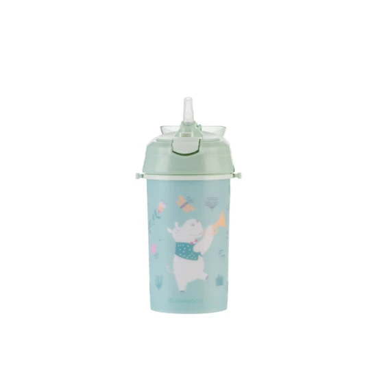 Hrnček so silikónovou slamkou a popruhom 450ml Music Fest Mint - KikkaBoo 31302030082KB