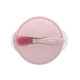 Miska s prísavkou, viečkom a lyžičkou s tepelným senzorom Pink - KikkaBoo 31302040076KB