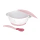 Miska s prísavkou, viečkom a lyžičkou s tepelným senzorom Pink - KikkaBoo 31302040076KB