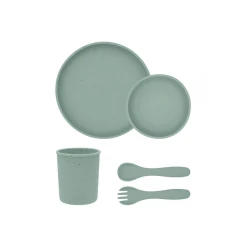 Jedálenská sada 5-dielna Platinum Silicone Sage