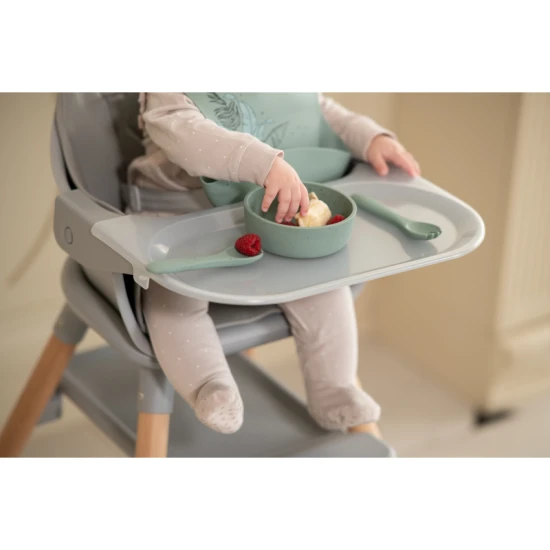 Jedálenská sada 5-dielna Platinum Silicone Sage - KikkaBoo 31302050001KB