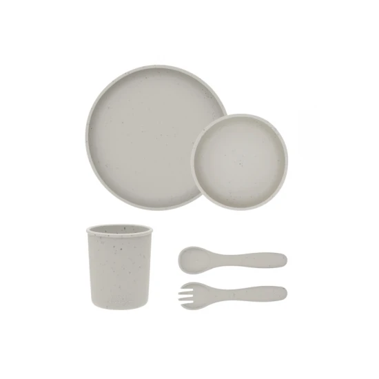 Jedálenská sada 5-dielna Platinum Silicone Sand - KikkaBoo 31302050002KB
