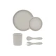 Jedálenská sada 5-dielna Platinum Silicone Sand - KikkaBoo 31302050002KB