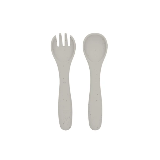 Jedálenská sada 5-dielna Platinum Silicone Sand - KikkaBoo 31302050002KB