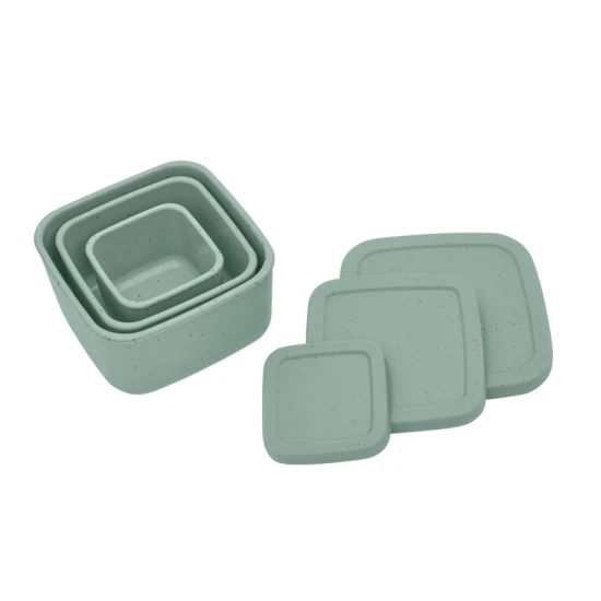 Sada boxov na desiatu 3 ks Platinum Silicone Sage - KikkaBoo 31302050009KB