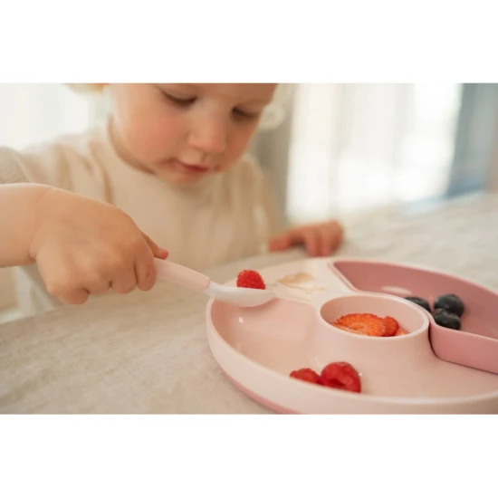 Bezpečný a odolný detský delený tanier Fairy Garden vhodný do umývačky aj mikrovlnky